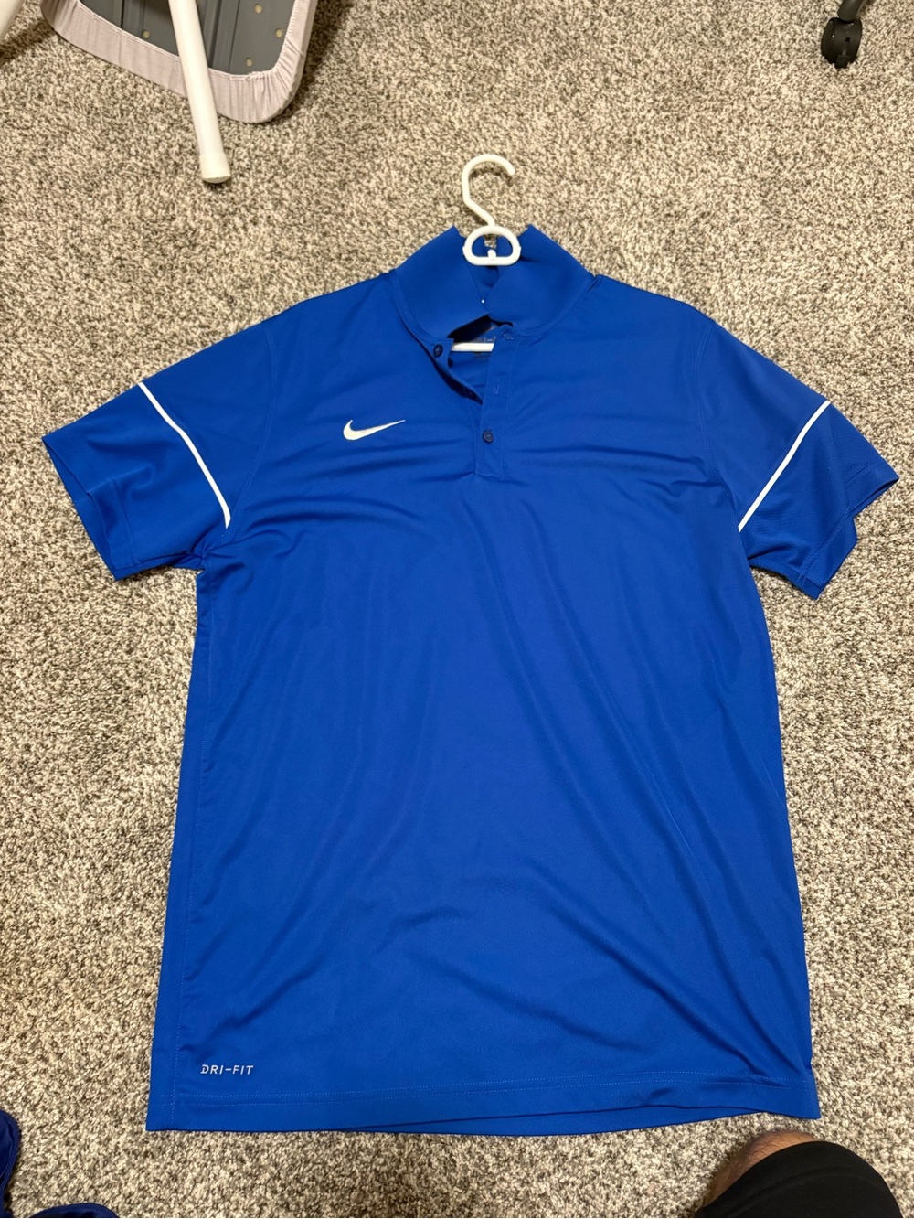 Nike Men’s Bright Blue Performance Polo with White Accent